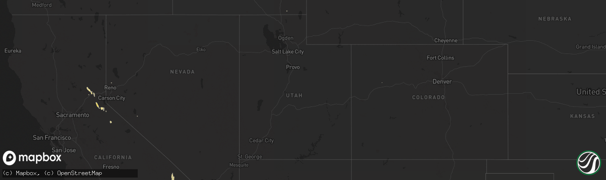 Hail map in Colorado on September 12, 2017