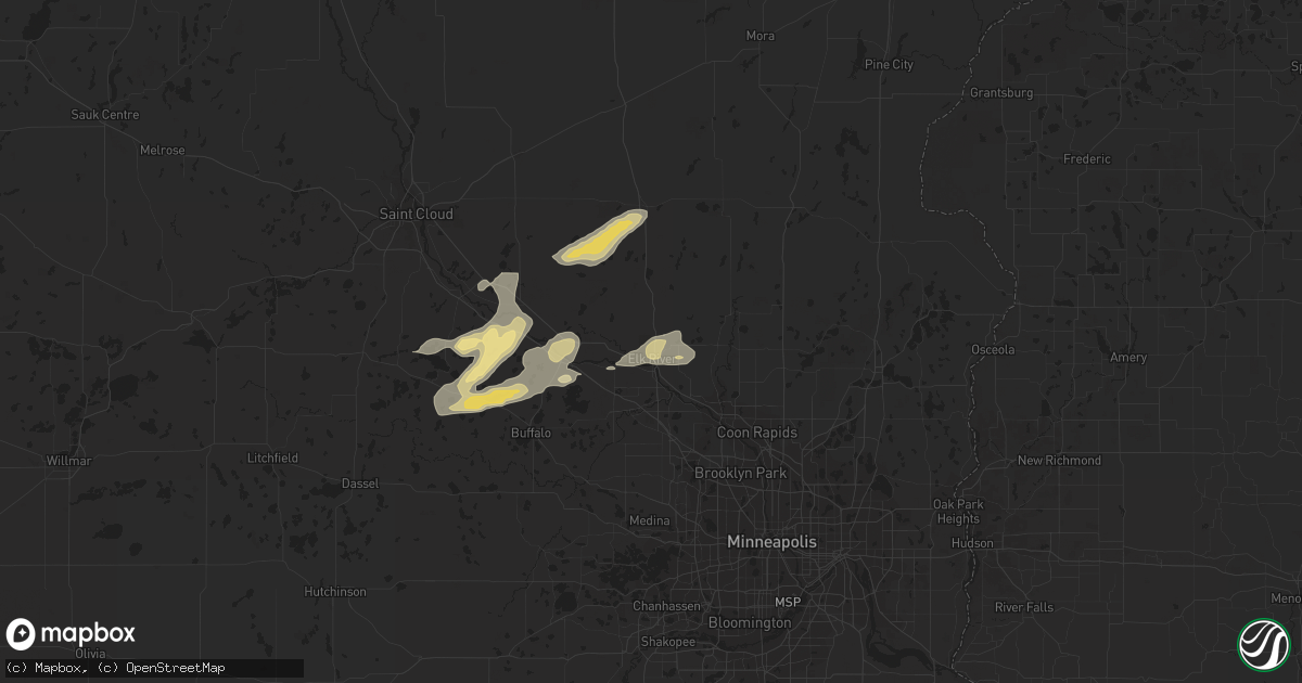 Hail map in Elk River, MN on September 12, 2018