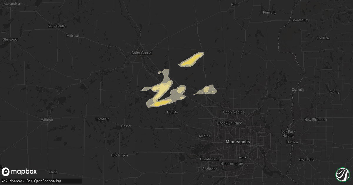 Hail map in Monticello, MN on September 12, 2018