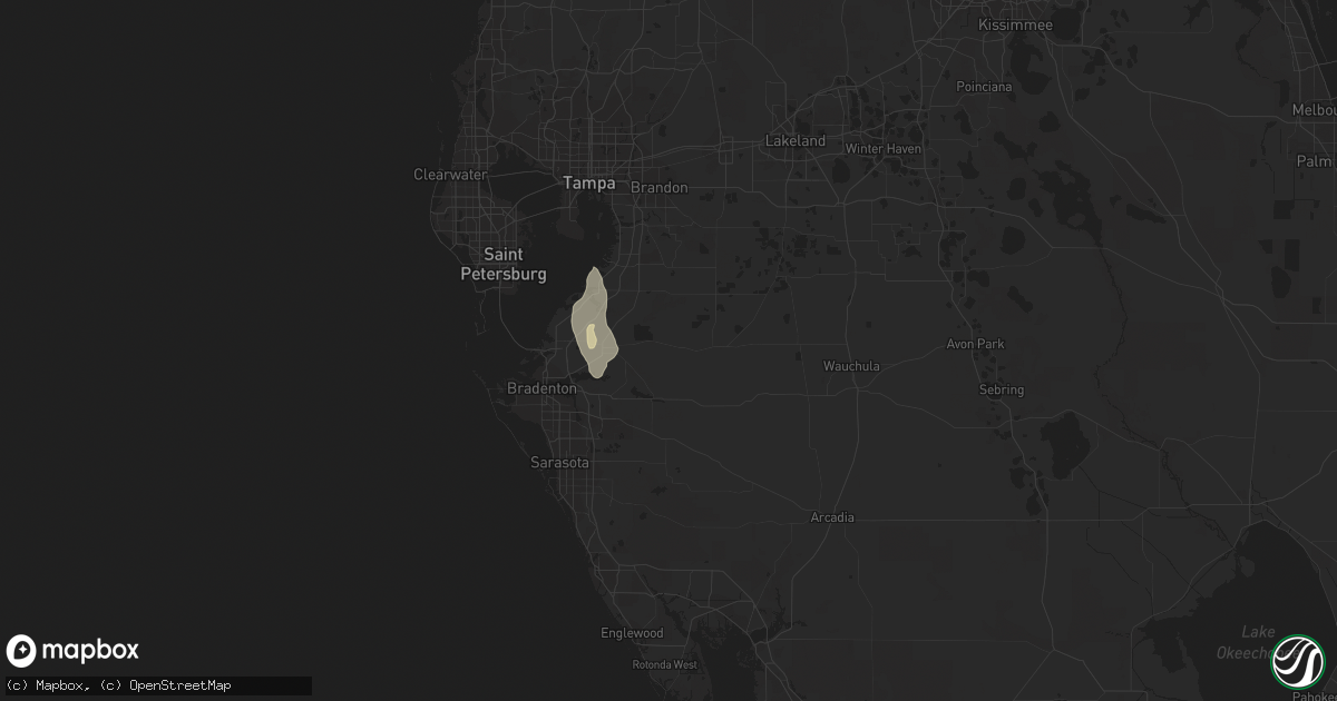 Hail map in Parrish, FL on September 12, 2018