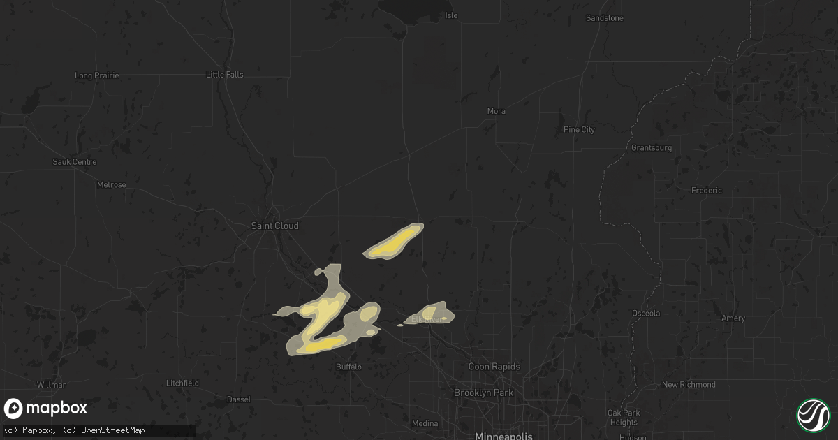 Hail map in Princeton, MN on September 12, 2018