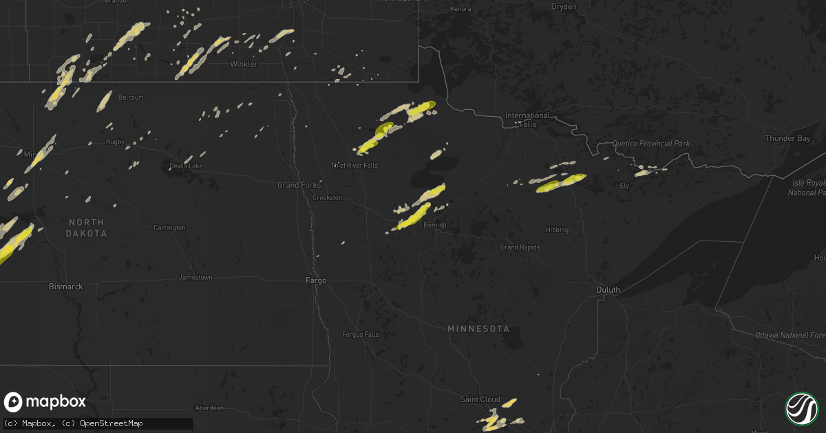 Hail map on September 12, 2018