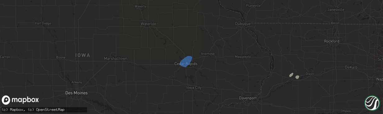 Hail map in Marion, IA on September 12, 2019