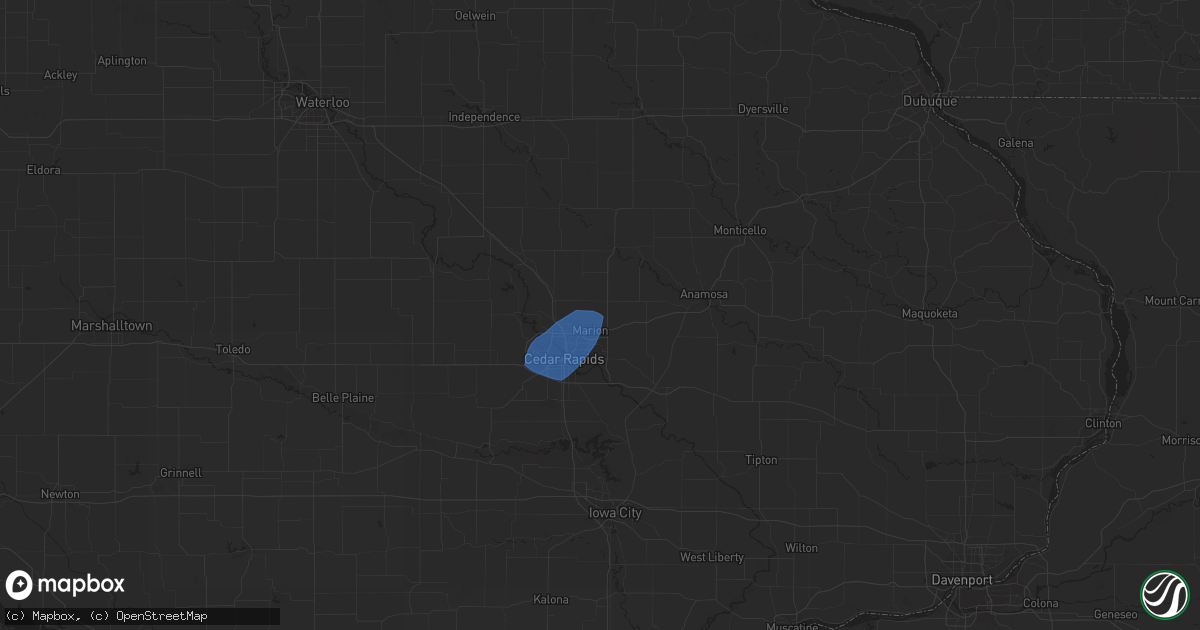 Hail map in Marion, IA on September 12, 2019