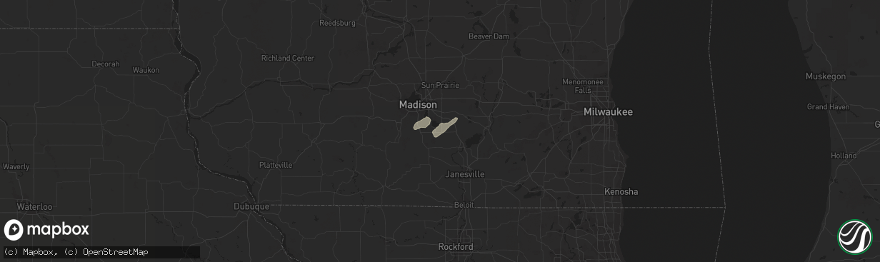 Hail map in Stoughton, WI on September 12, 2019