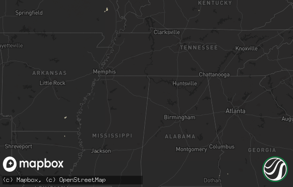 Hail map preview on 09-12-2020