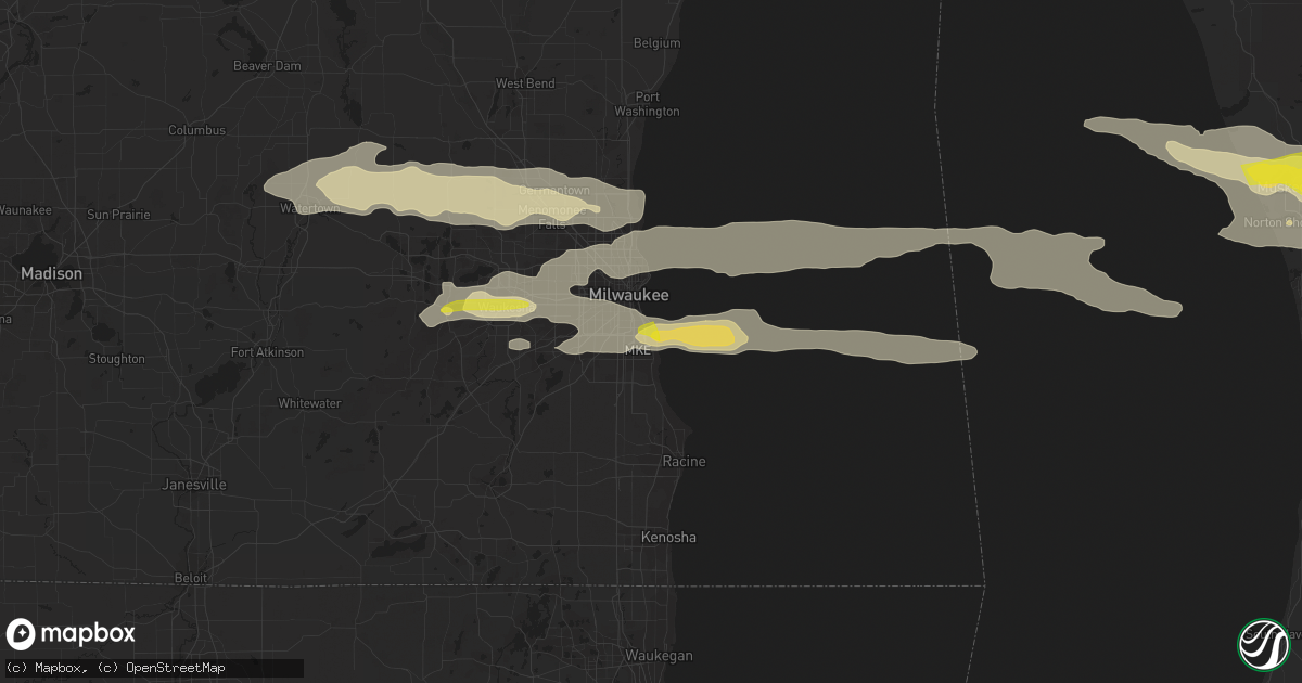 Hail map in Cudahy, WI on September 12, 2021