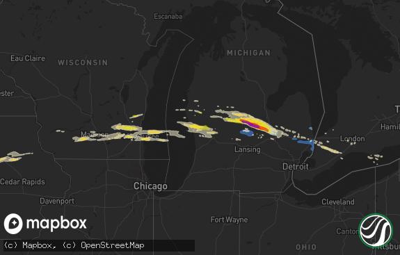 Hail map preview on 09-12-2021