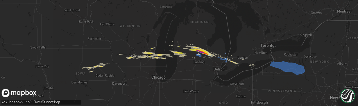 Hail map on September 12, 2021