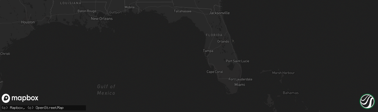 Hail map in Florida on September 12, 2022