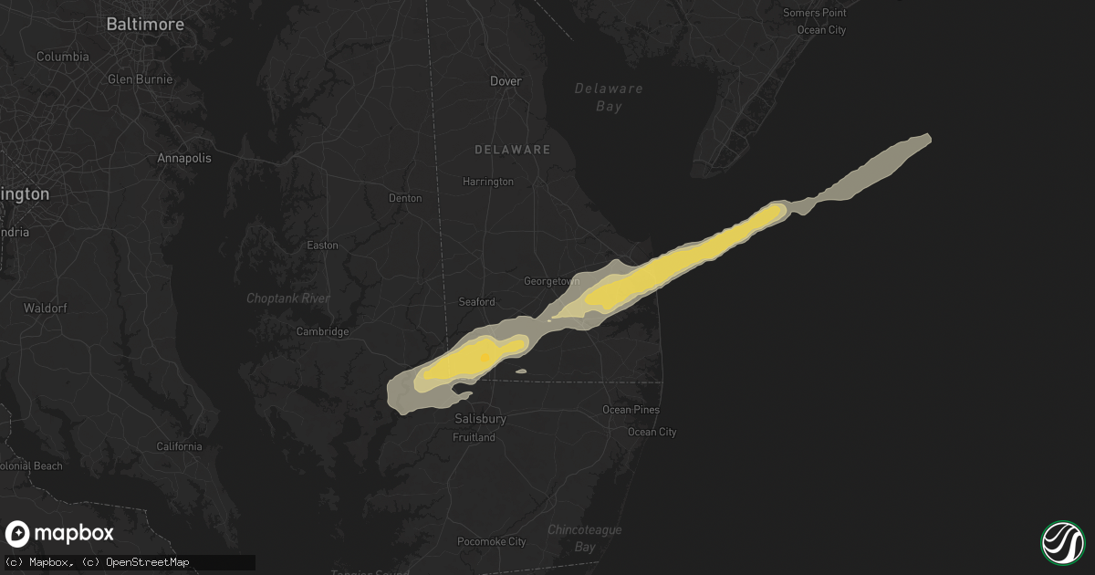Hail map in Georgetown, DE on September 12, 2022