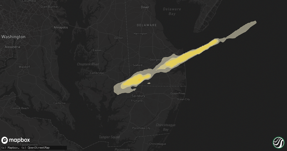 Hail map in Laurel, DE on September 12, 2022