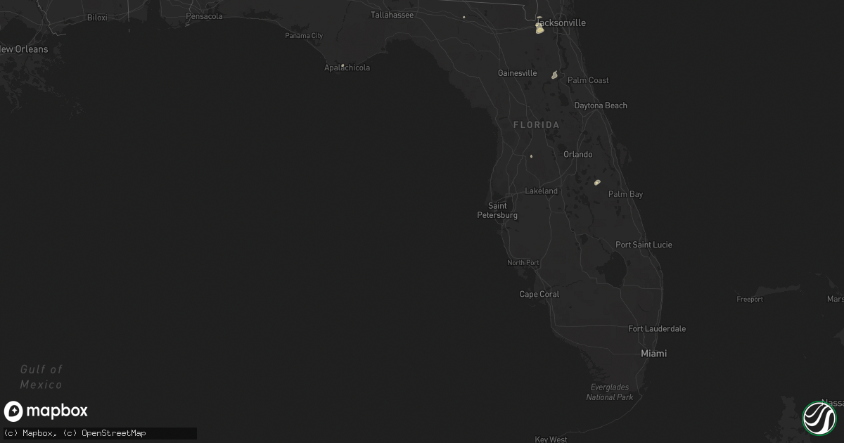 Hail map in Florida on September 12, 2023