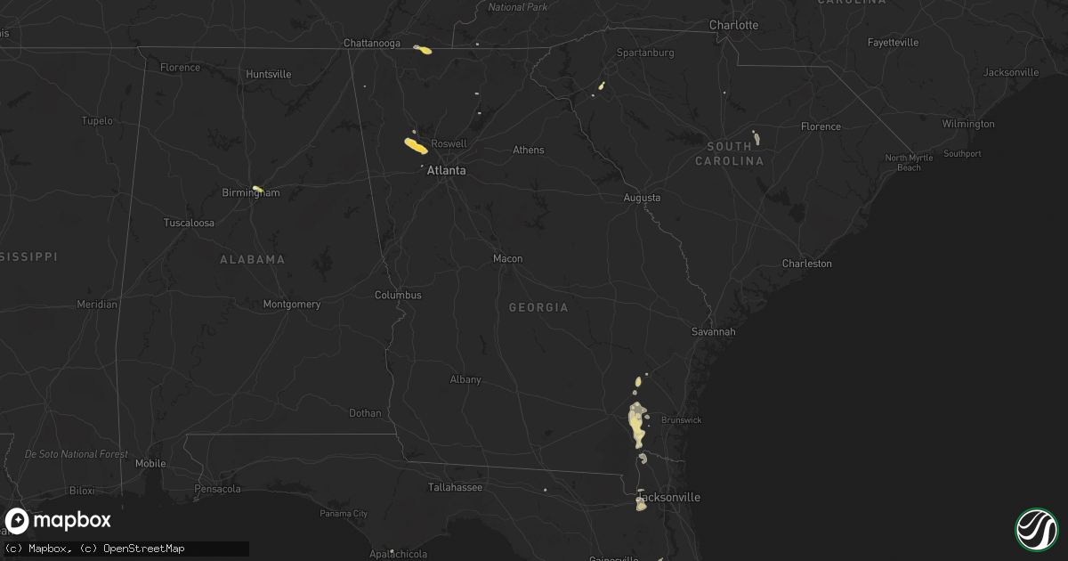 Hail map in Georgia on September 12, 2023