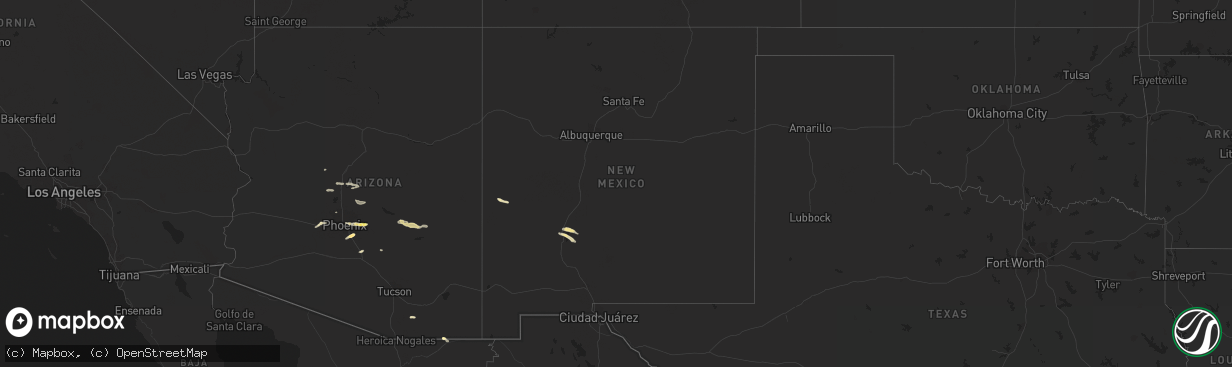 Hail map in New Mexico on September 12, 2023