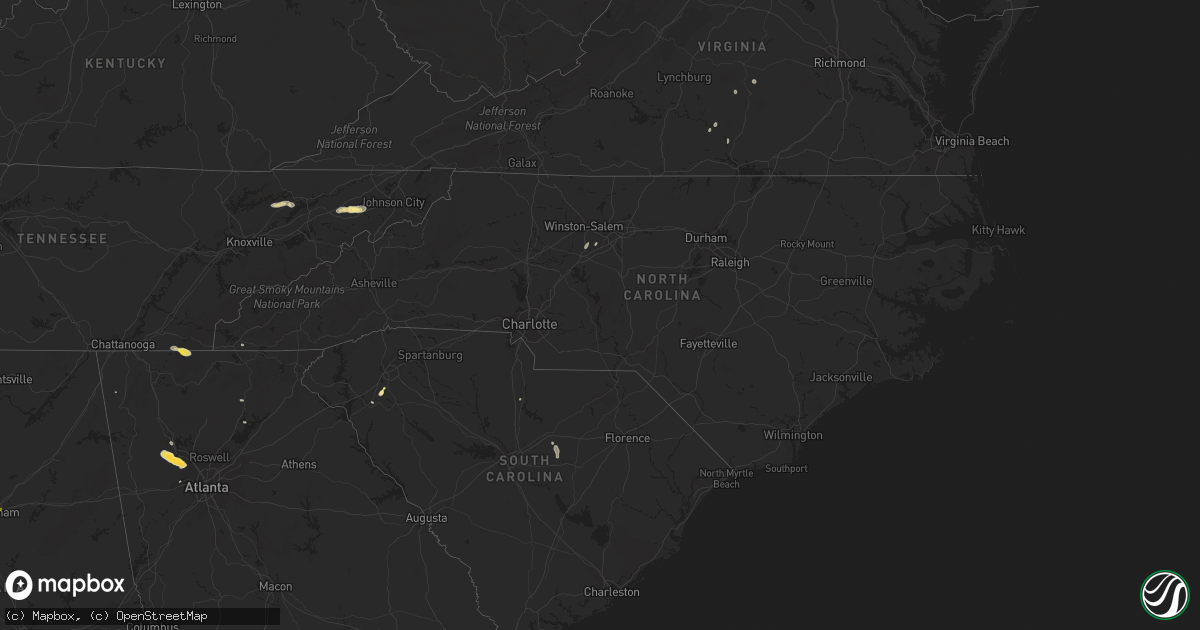 Hail map in North Carolina on September 12, 2023