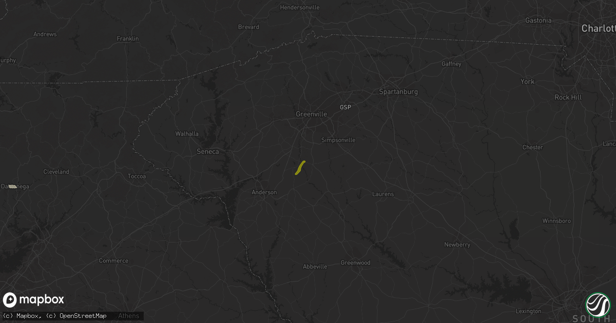 Hail map in Pelzer, SC on September 12, 2023
