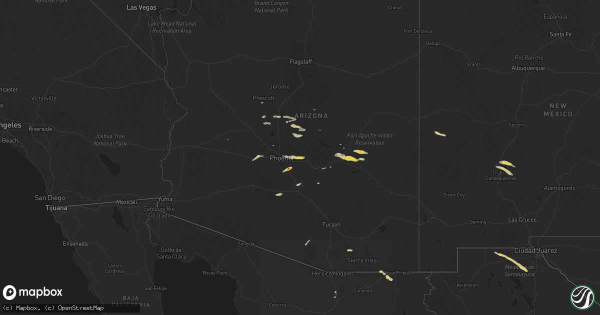 Hail map on September 12, 2023