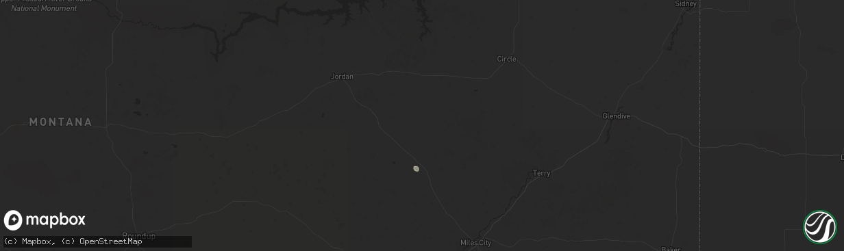 Hail map in Angela, MT on September 12, 2024