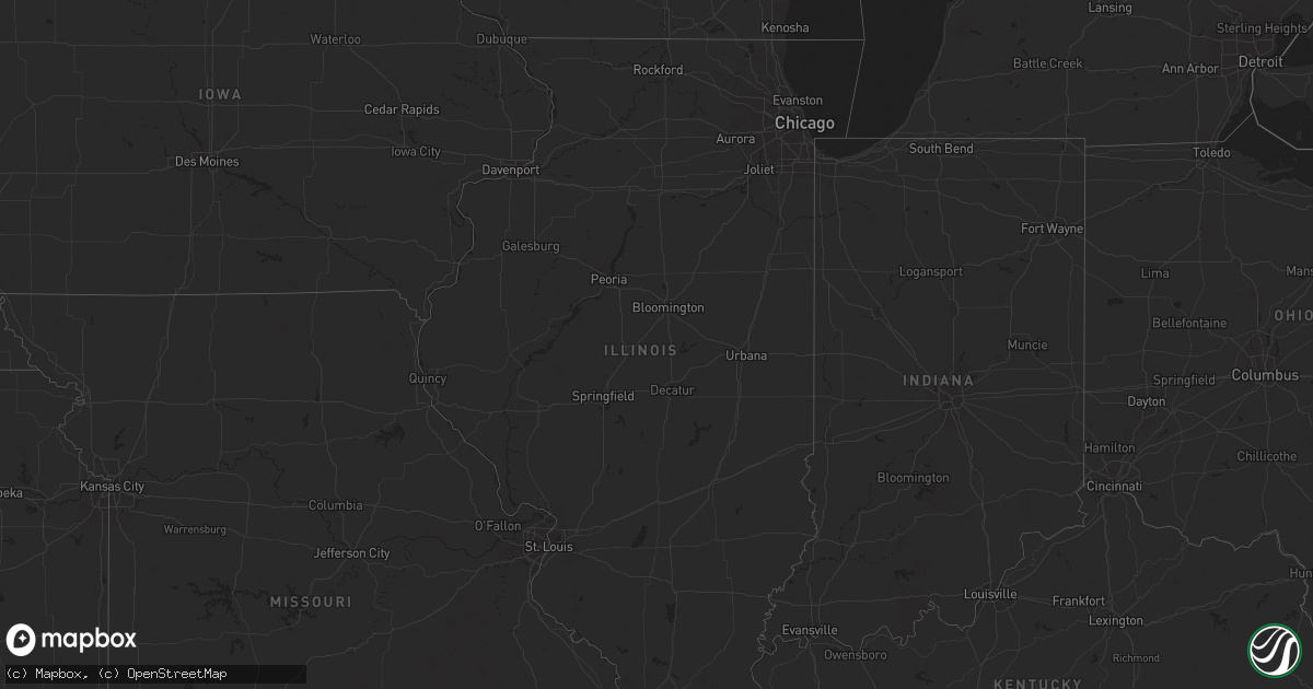 Hail map in Illinois on September 12, 2024