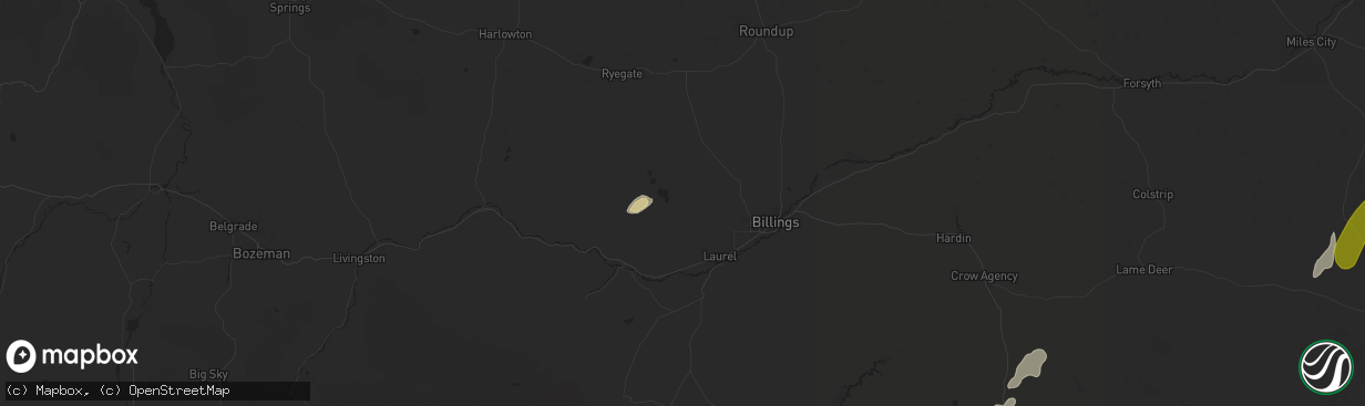 Hail map in Molt, MT on September 12, 2024