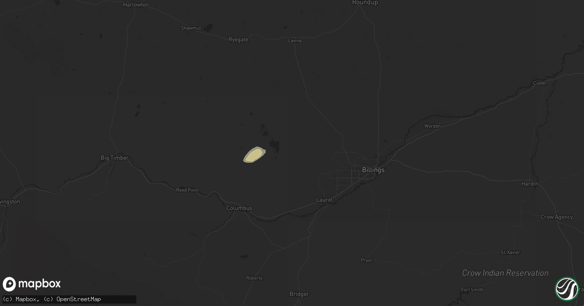 Hail map in Molt, MT on September 12, 2024