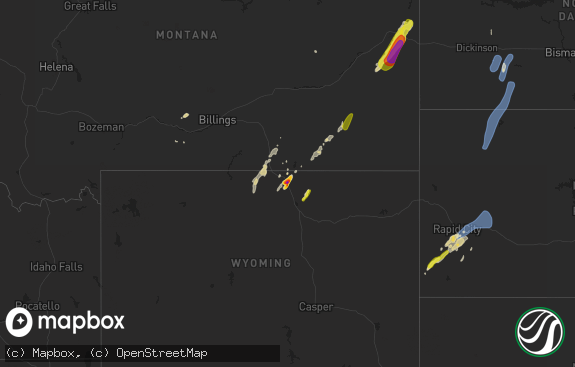 Hail map preview on 09-12-2024