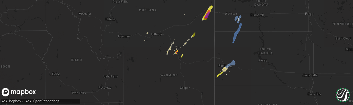 Hail map on September 12, 2024