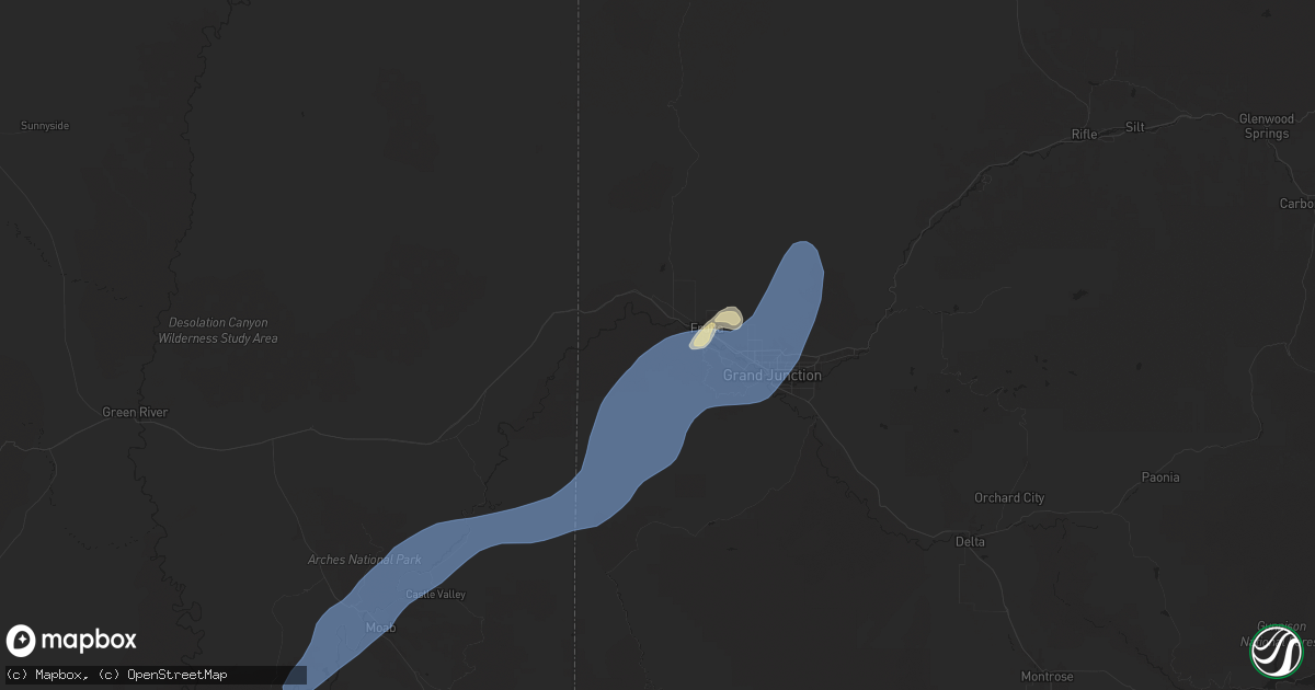 Hail map in Fruita, CO on September 12, 2025