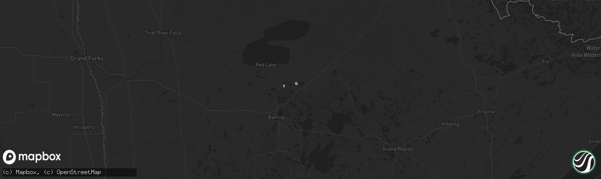 Hail map in Hines, MN on September 12, 2025