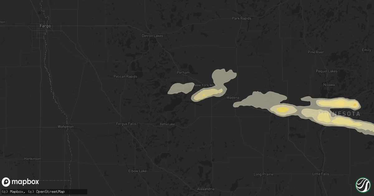 Hail map in Ottertail, MN on September 12, 2025