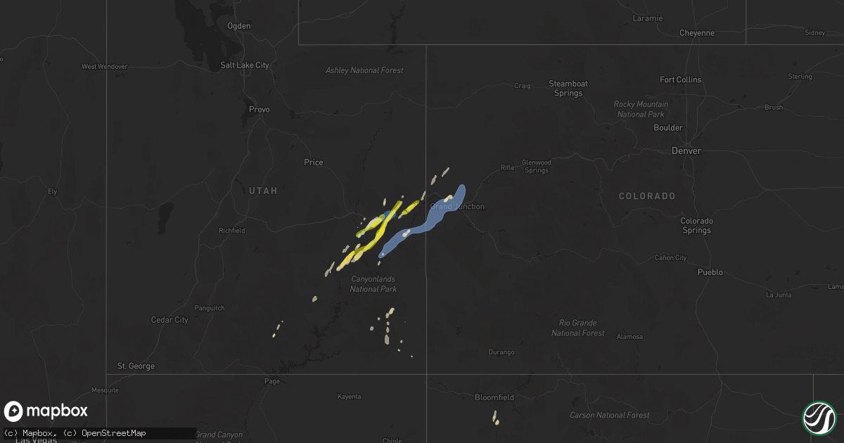 Hail map on September 12, 2025