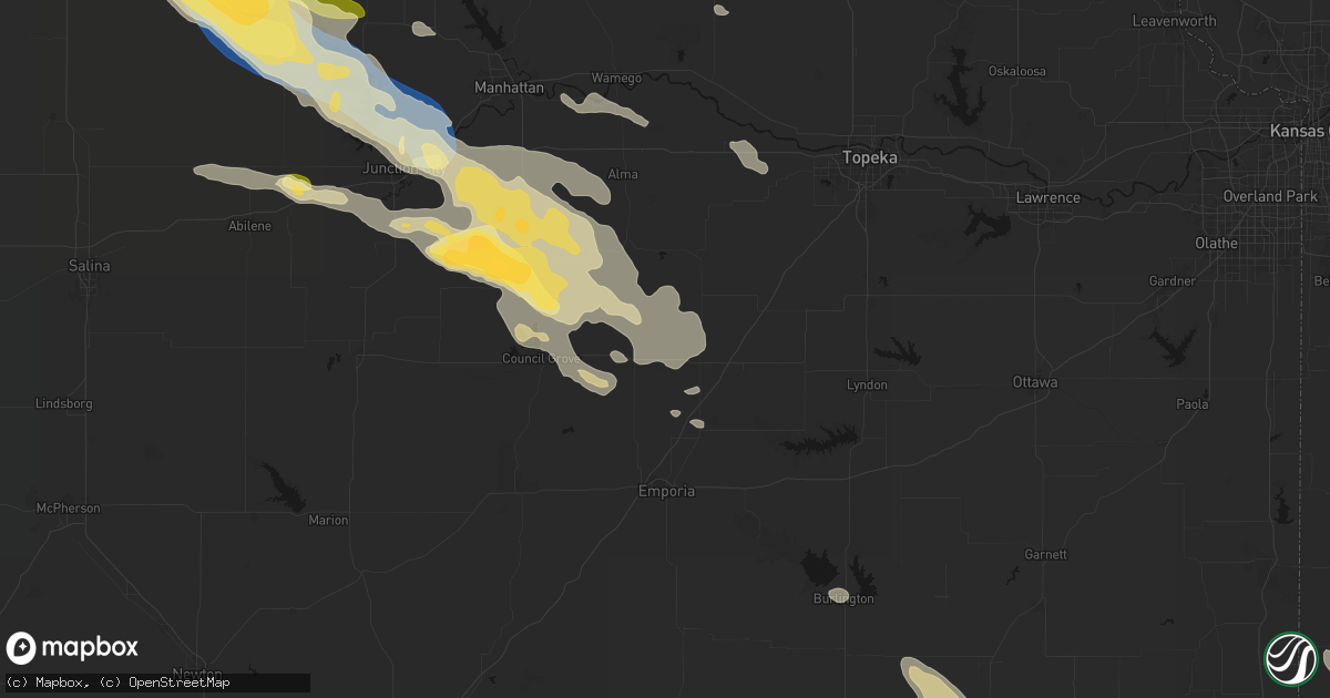 Hail map in Allen, KS on September 12, 2026
