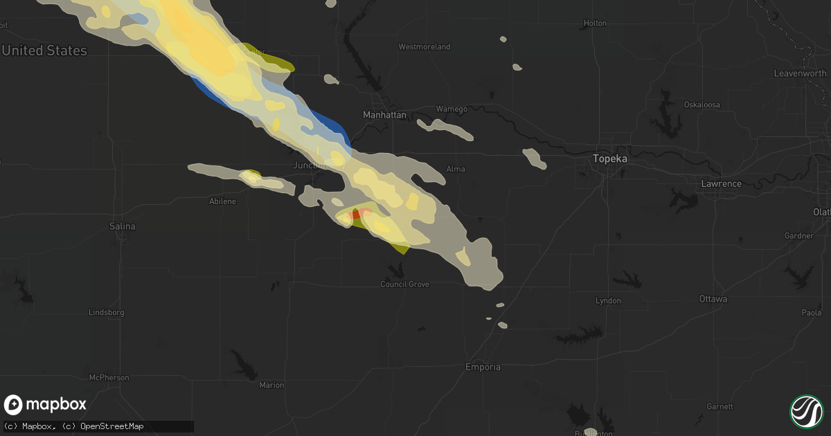 Hail map in Alta Vista, KS on September 12, 2026