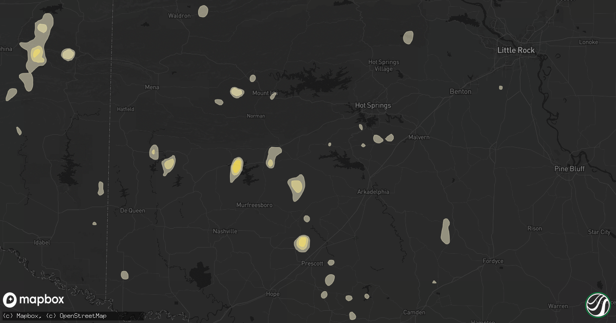 Hail map in Amity, AR on September 12, 2026
