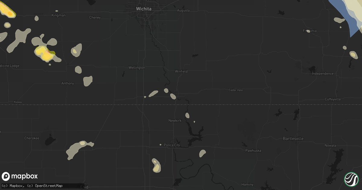 Hail map in Arkansas City, KS on September 12, 2026