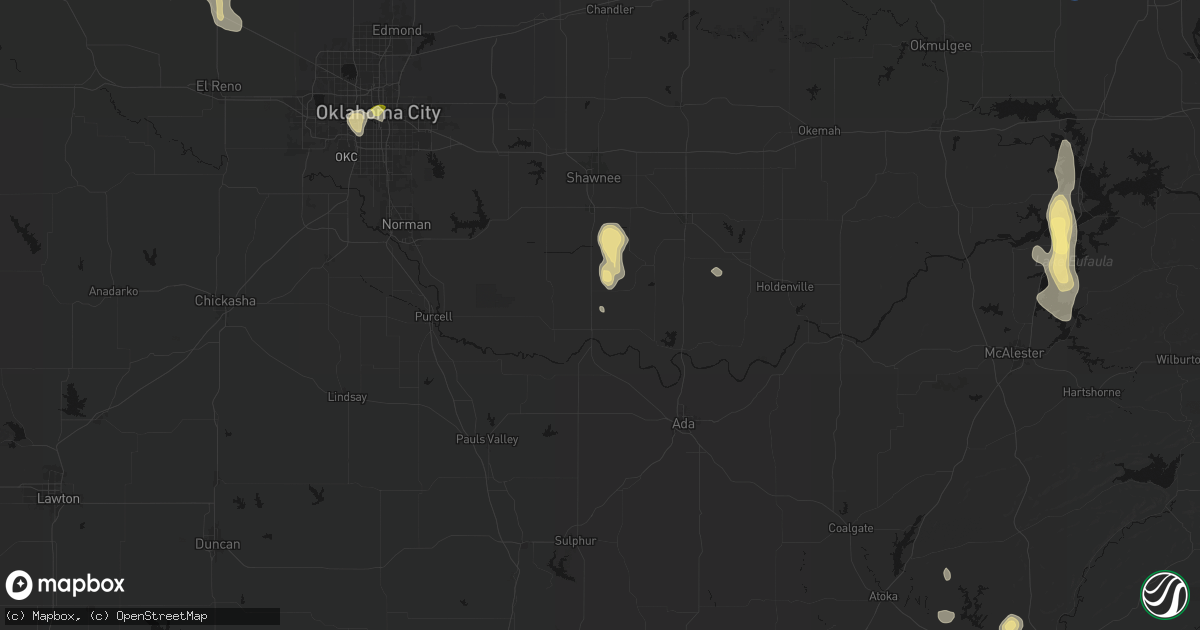 Hail map in Asher, OK on September 12, 2026