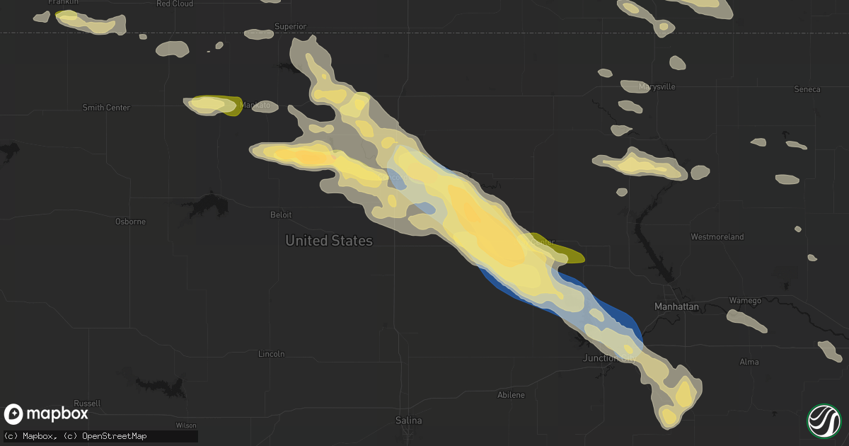 Hail map in Aurora, KS on September 12, 2026