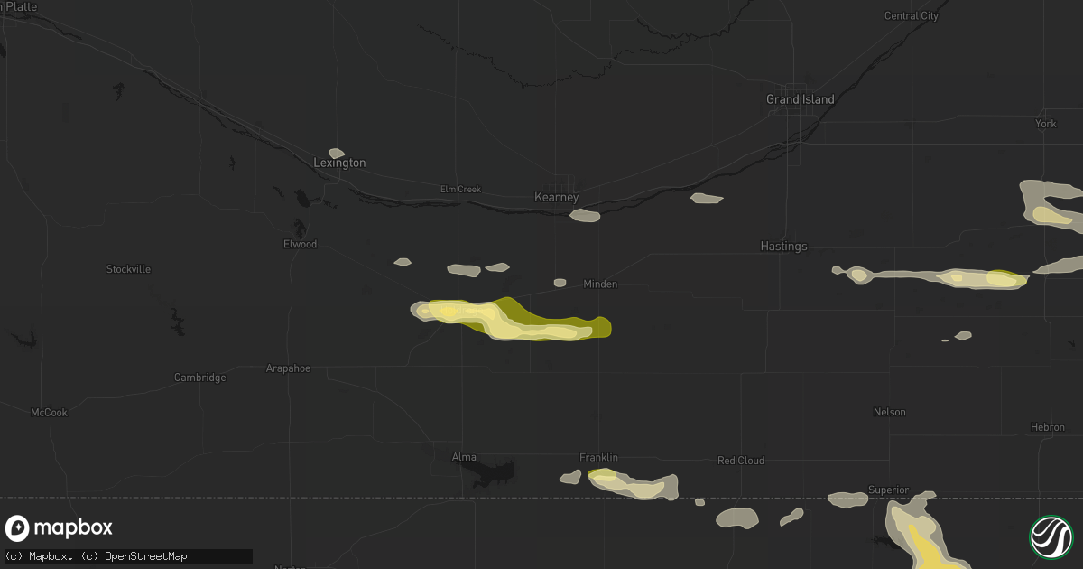 Hail map in Axtell, NE on September 12, 2026