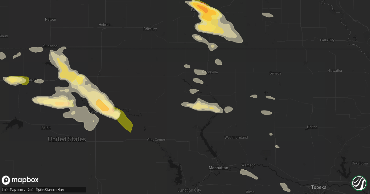 Hail map in Barnes, KS on September 12, 2026