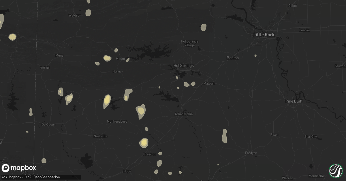 Hail map in Bismarck, AR on September 12, 2026