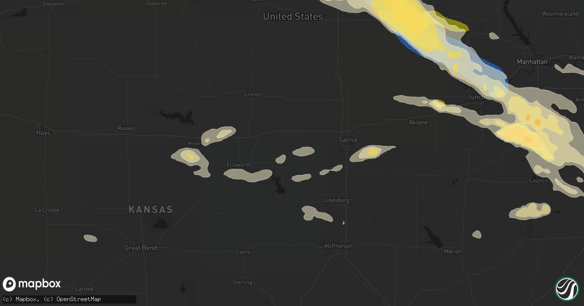 Hail map in Brookville, KS on September 12, 2026