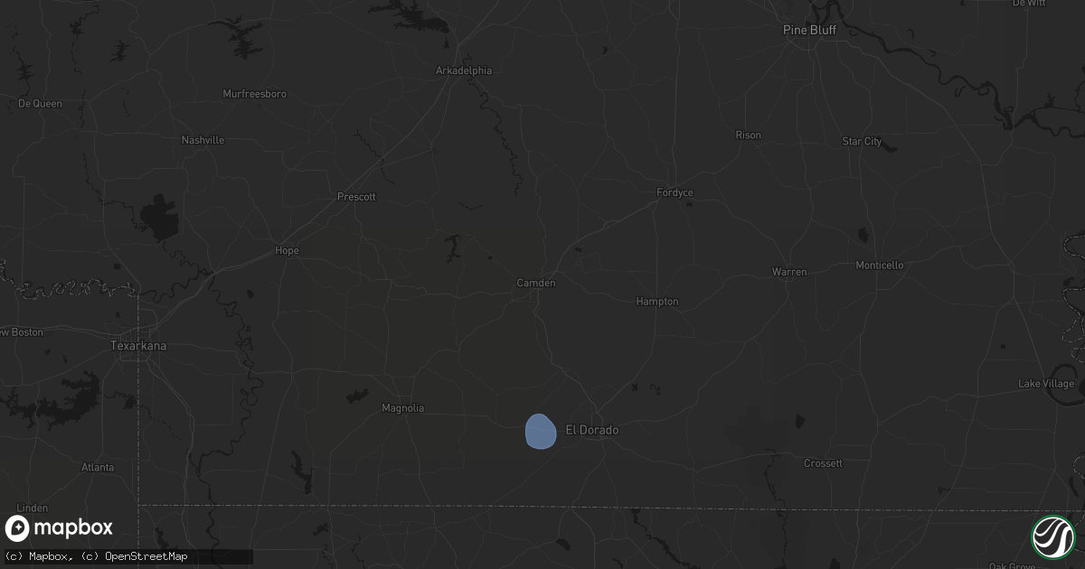 Hail map in Camden, AR on September 12, 2026