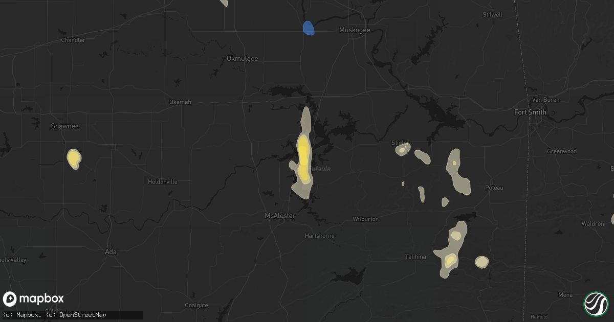 Hail map in Canadian, OK on September 12, 2026