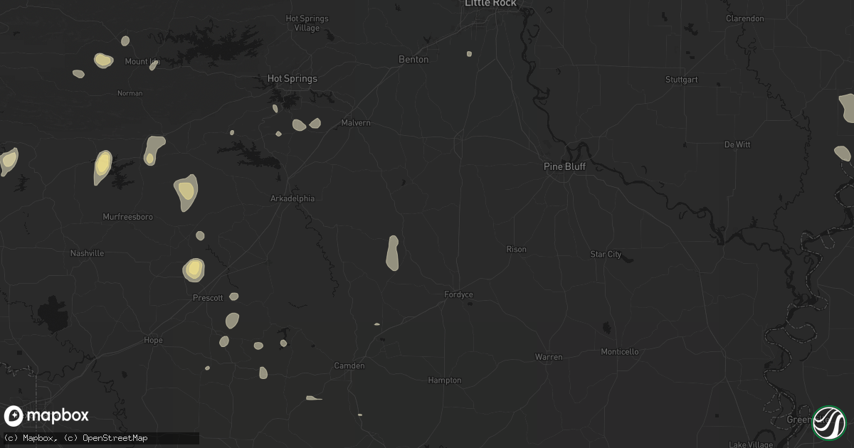 Hail map in Carthage, AR on September 12, 2026