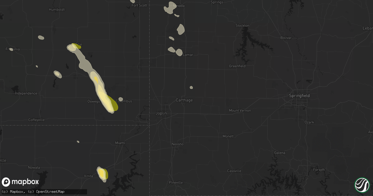 Hail map in Carthage, MO on September 12, 2026