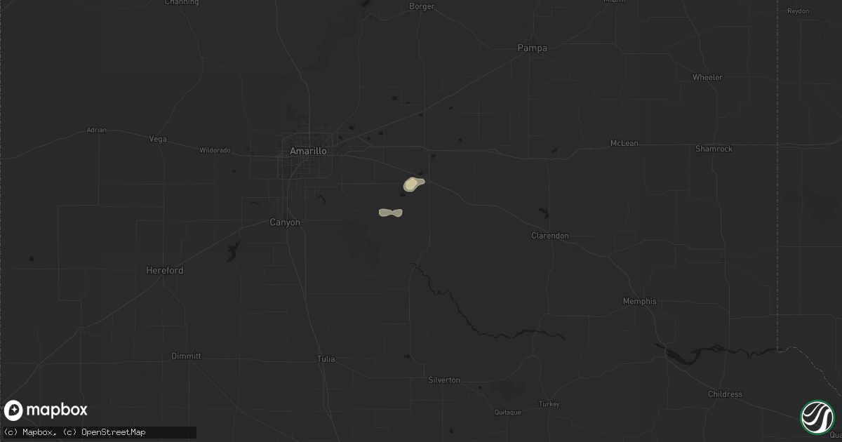 Hail map in Claude, TX on September 12, 2026