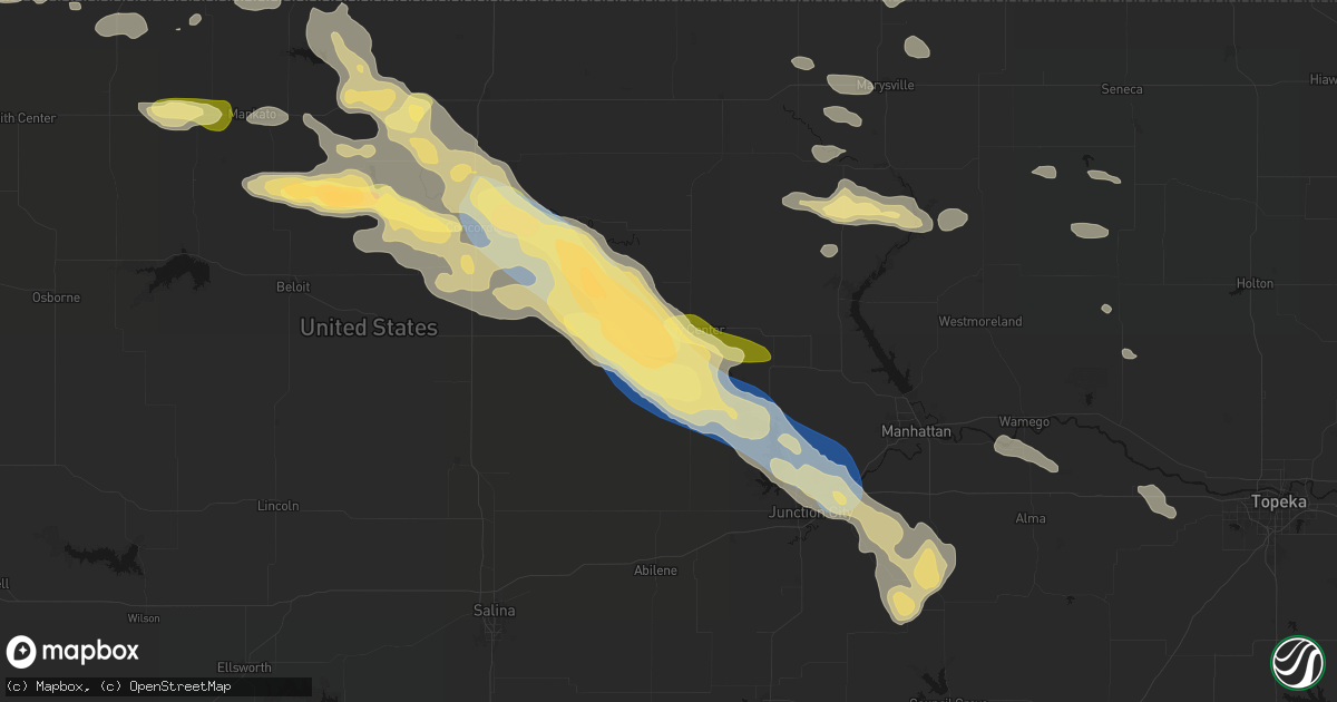 Hail map in Clay Center, KS on September 12, 2026