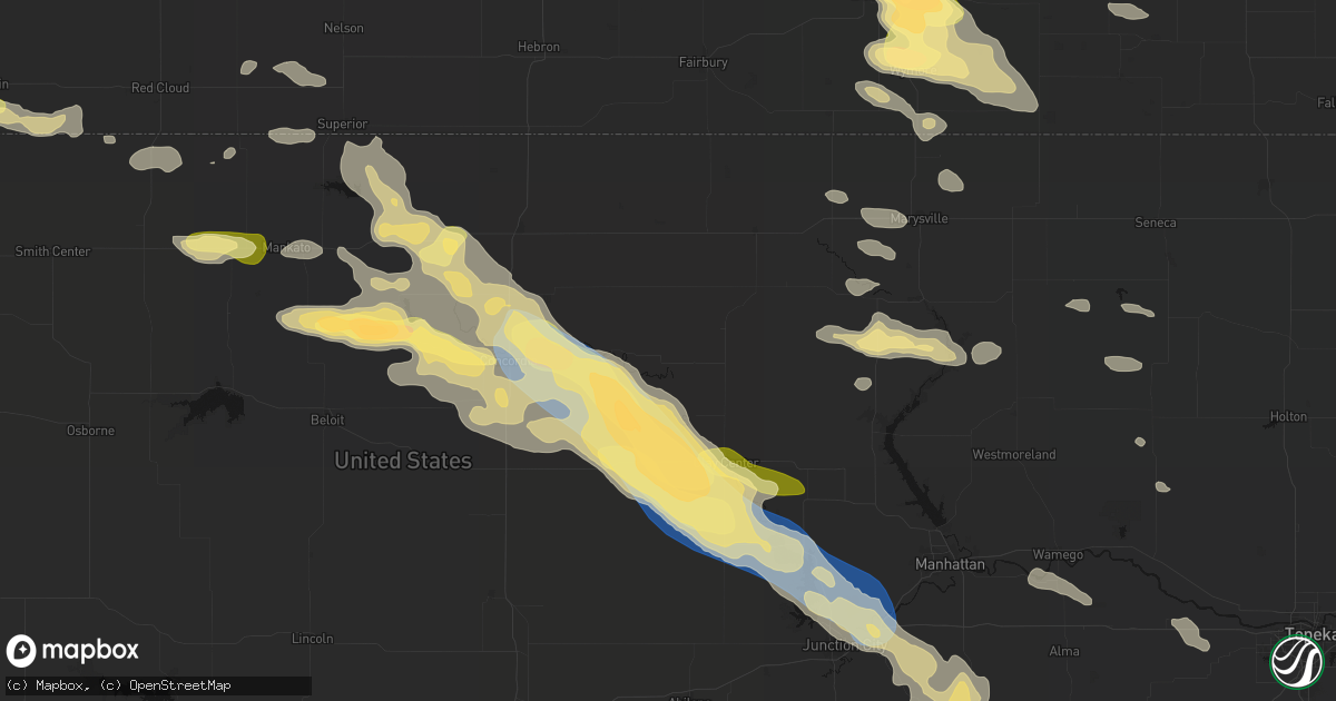 Hail map in Clifton, KS on September 12, 2026