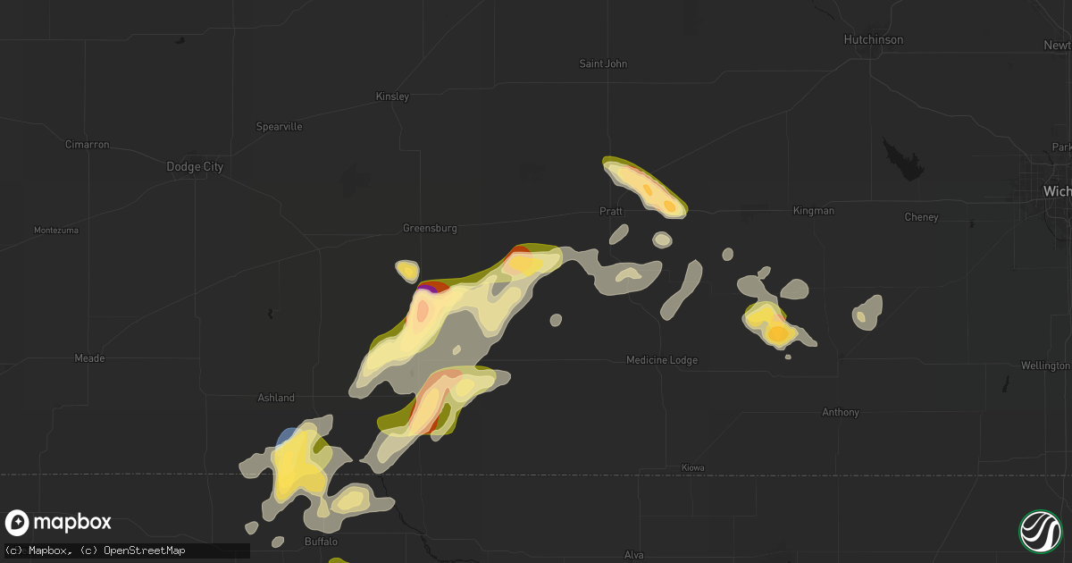 Hail map in Coats, KS on September 12, 2026